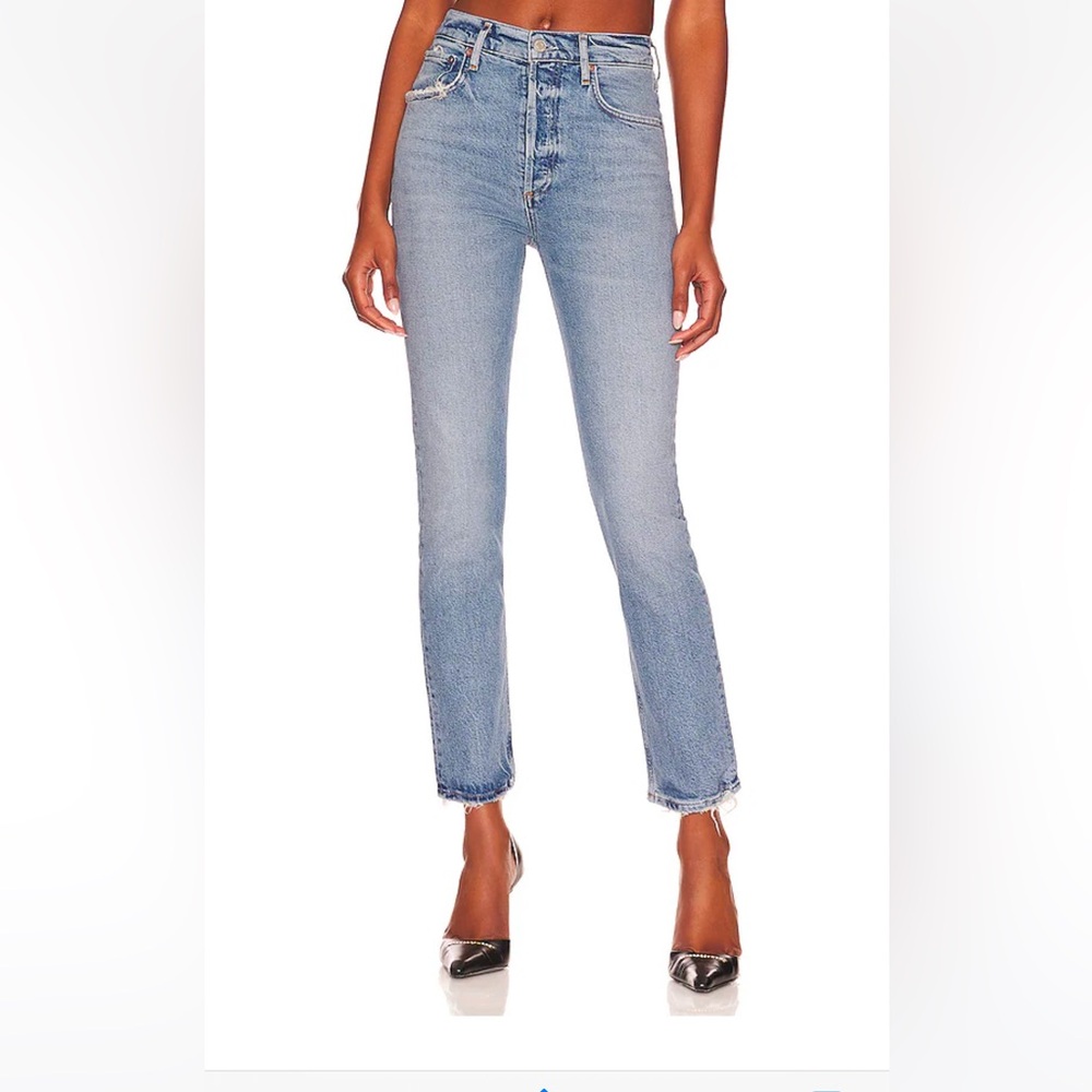 NWT Agolde Riley Long jeans in cove wash size 27